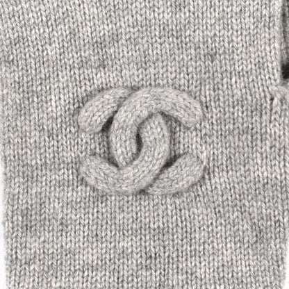 Chanel Cashmere CC Gloves Grey 3 of 4