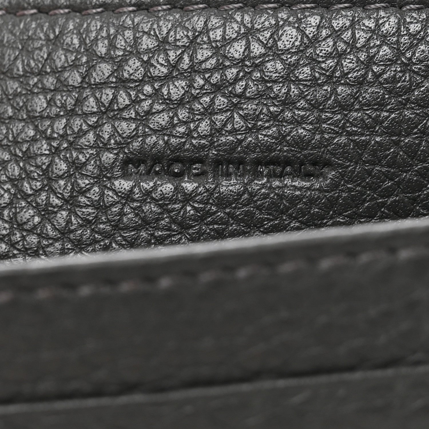 Fendi Cuoio Romano Selleria Mini Peekaboo Clutch Wallet Black 7 of 10