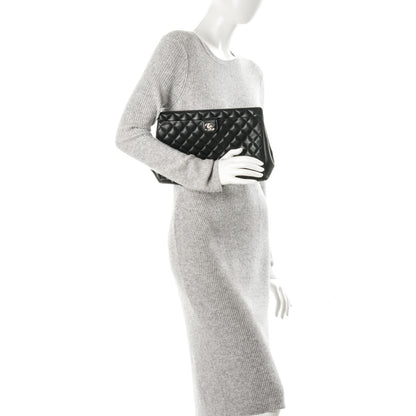 Chanel Lambskin Quilted Framed Clutch Black 2 of 8