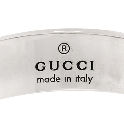 Gucci Sterling Silver Blind for Love Band Ring 56 7.5 3 of 4