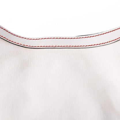 Gucci Canvas Embroidered Peggy Bamboo Top Handle Hobo White 9 of 15
