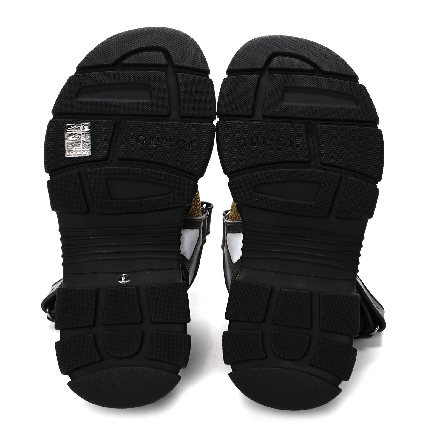X SEGA Nappa Mesh Mens Aguru Sandals 9 Loess Black