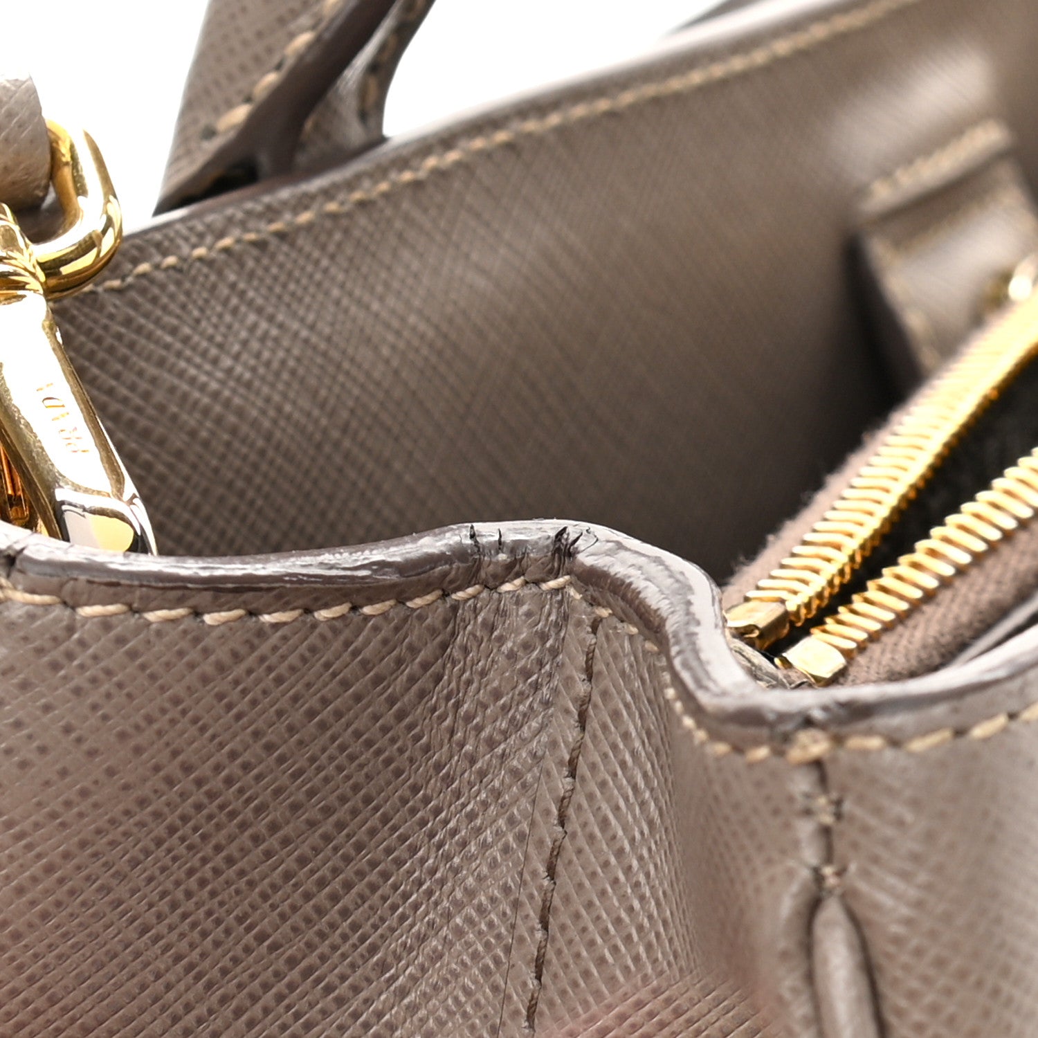 Prada Saffiano Lux Medium Tote Argilla 14 of 16