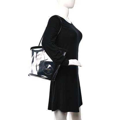Prada PVC Canapa Tote Black 2 of 12