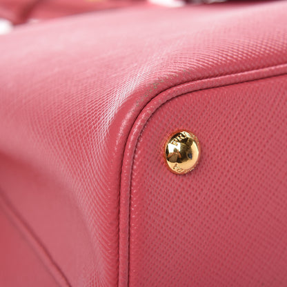 Prada Saffiano Cuir Medium Double Bag Tamaris Pesca 12 of 15