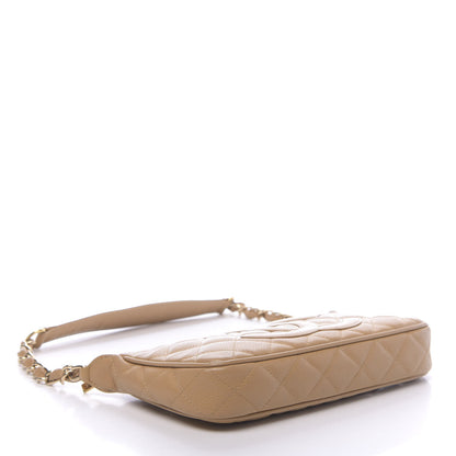 Chanel Caviar Quilted Timeless CC Shoulder Bag Beige 3 of 15