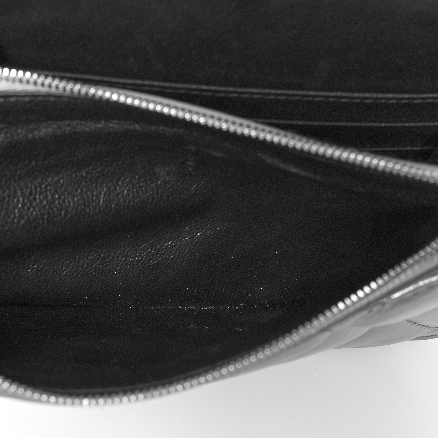 Balenciaga Metallic Calfskin Quilted Touch B Wallet On Chain Silver 5 of 11