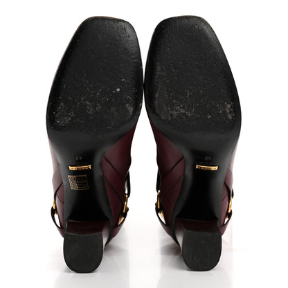 Gucci Calfskin Lifford Knee High Boots 40 Classic Burgundy 5 of 16