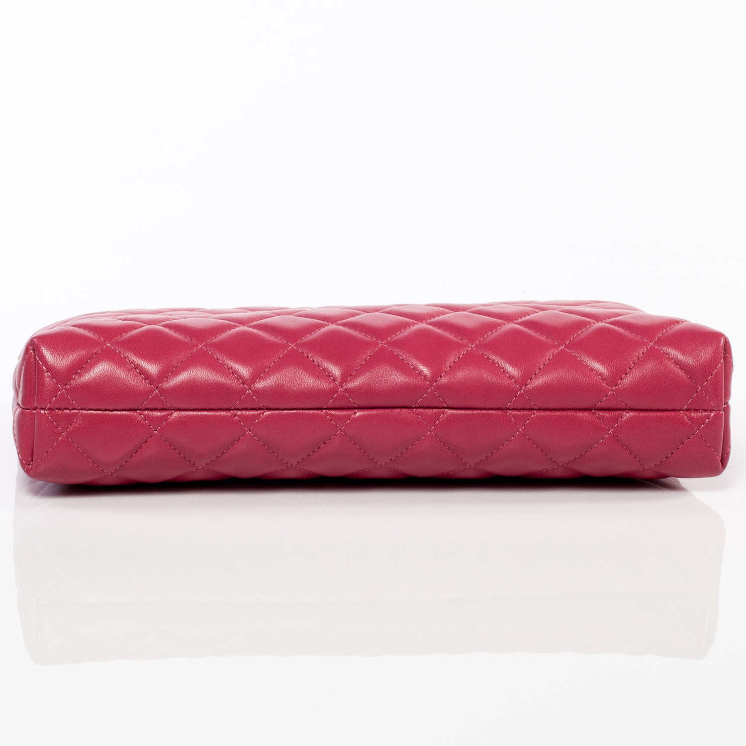 Chanel Lambskin Quilted Clutch Fuchsia 4 of 7