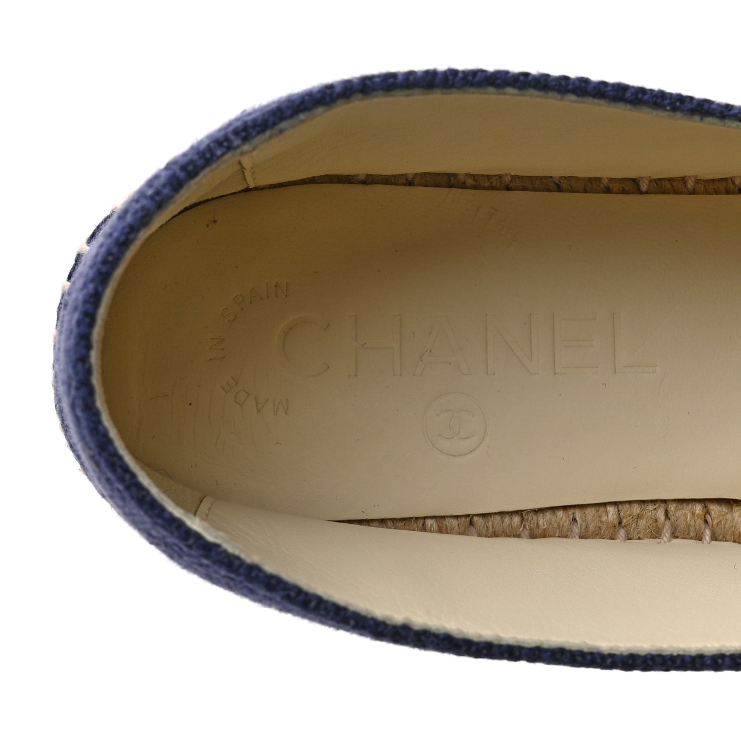 Denim Toile CC Espadrilles 37 Navy Black