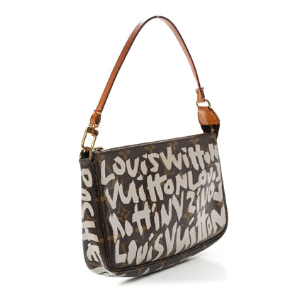 Louis Vuitton Monogram Graffiti Pochette Accessories Silver 3 of 10