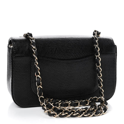 Chanel Lizard Mini Rectangular Flap Black 2 of 4