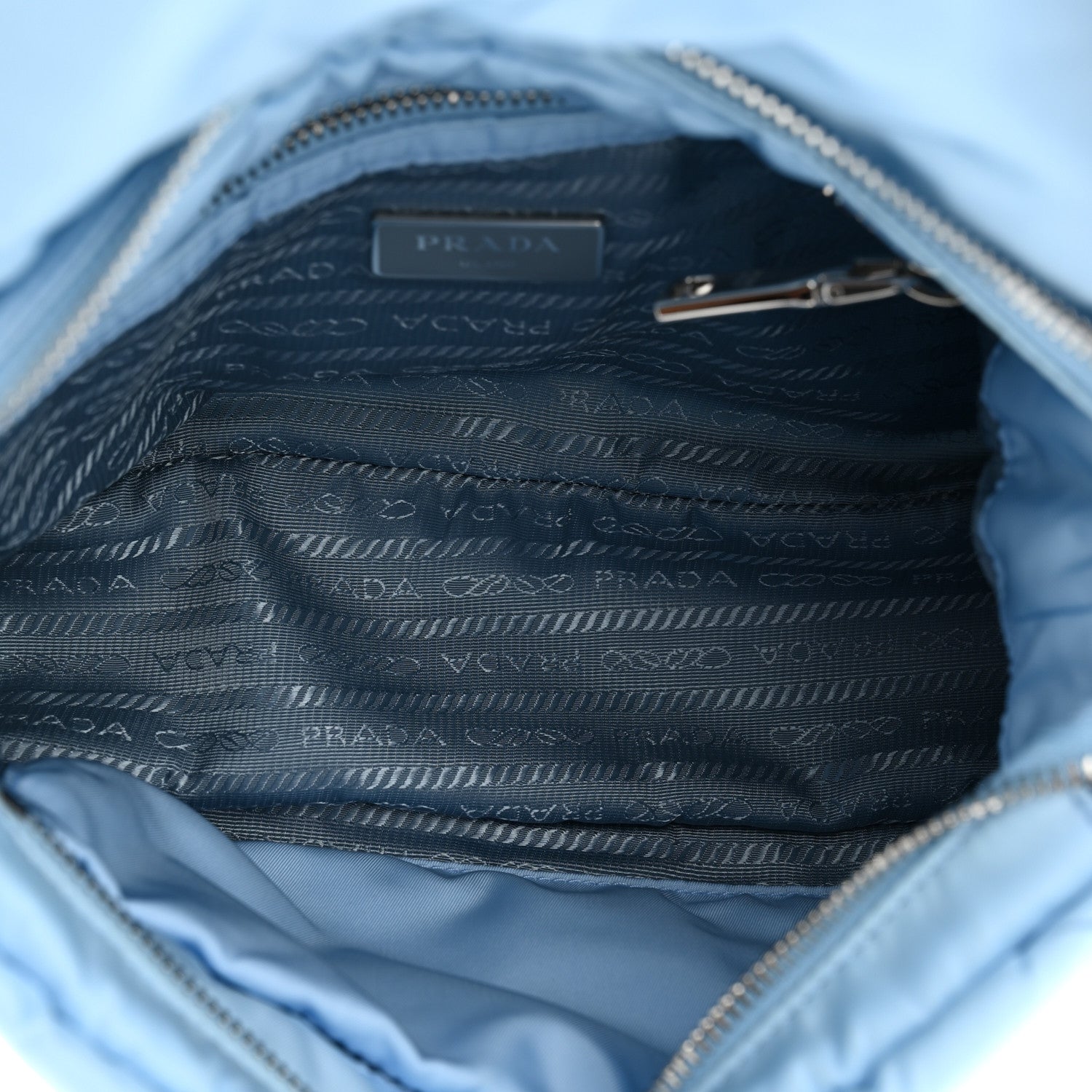 Prada Re-Nylon Quilted Padded Flap Shoulder Bag Celeste 5 of 10
