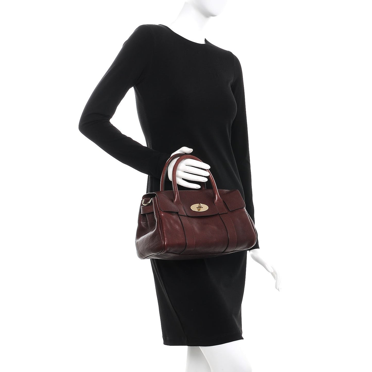 Natural Leather Small Bayswater Oxblood