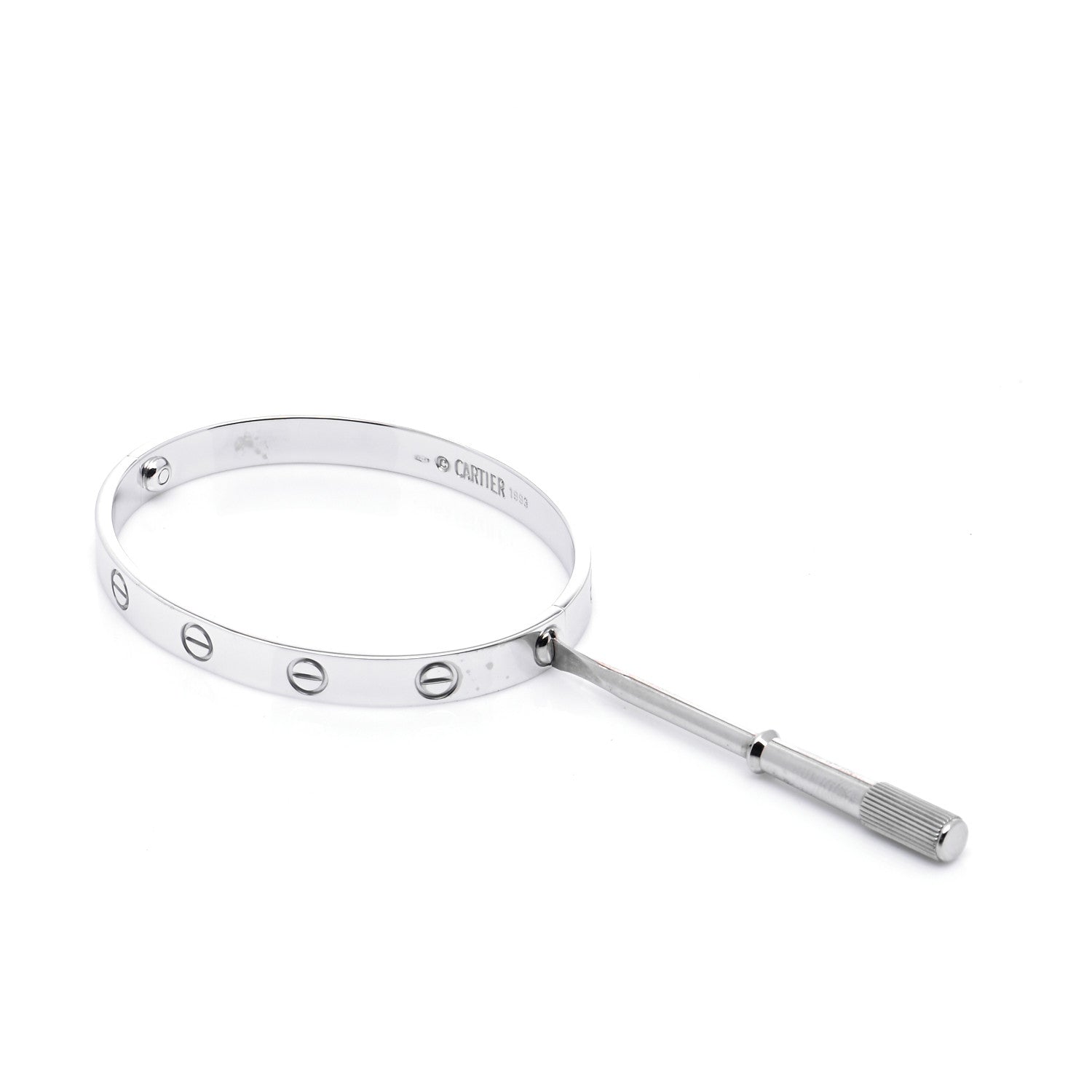 Cartier 18K White Gold LOVE Bracelet 16 4 of 7