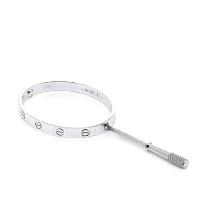 Cartier 18K White Gold LOVE Bracelet 16 4 of 7