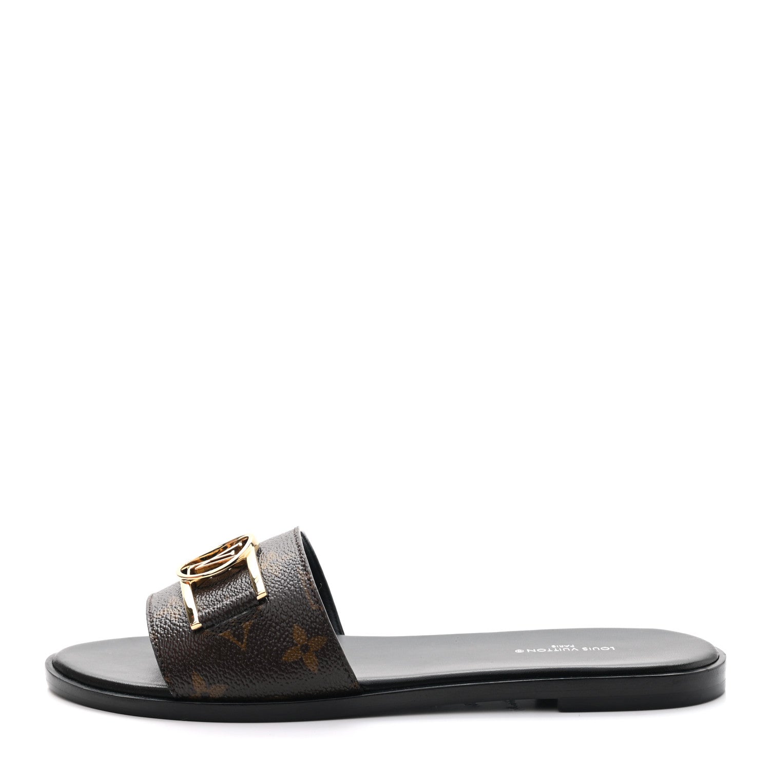 Louis Vuitton Patent Monogram Lock It Flat Mules 38 1 of 9