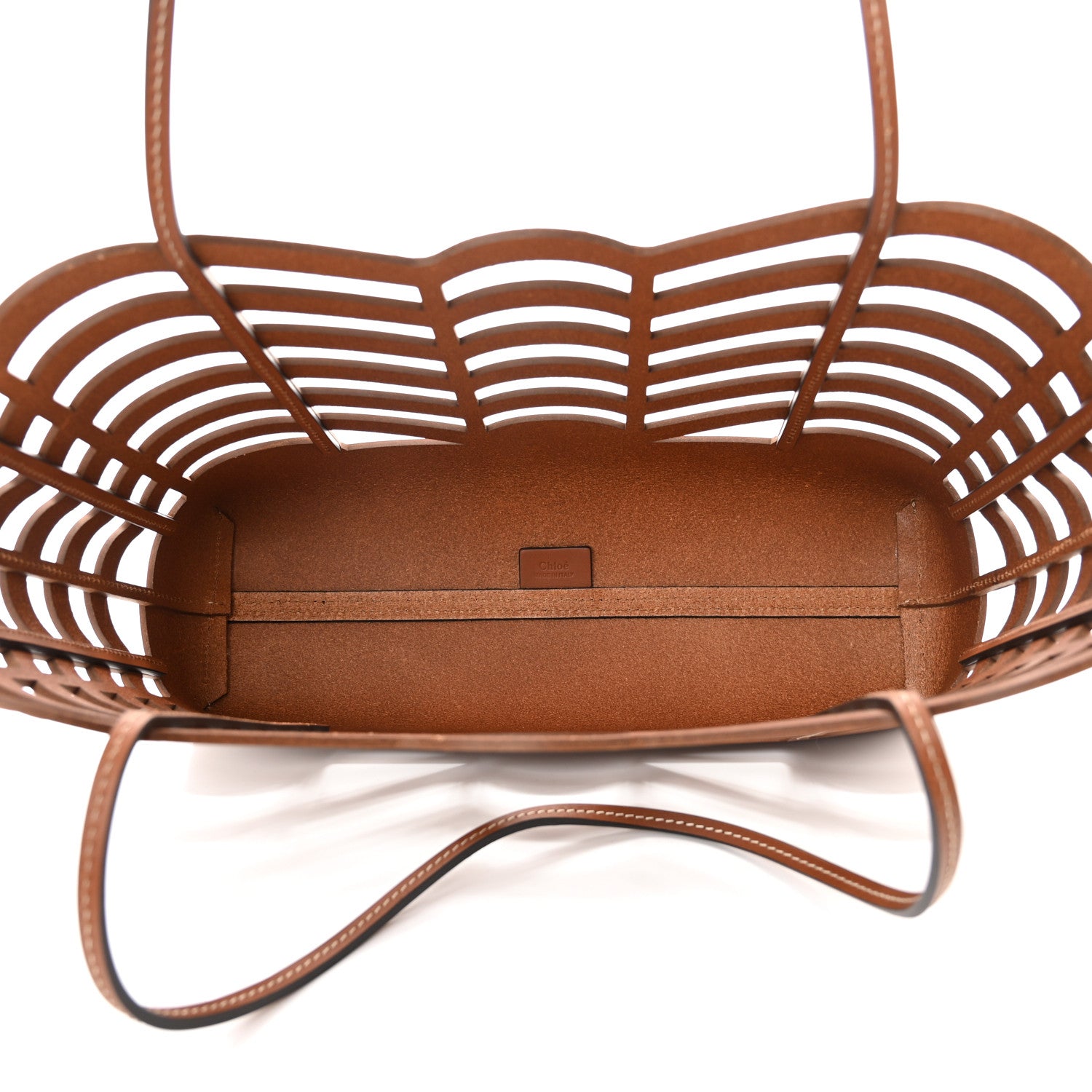 Chloe Calfskin Small Kayan Basket Tote Bag Caramel 6 of 12