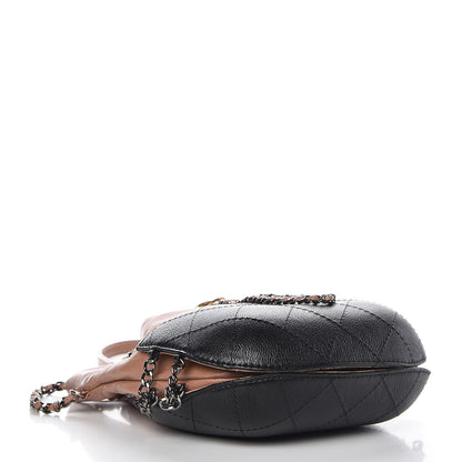 Chanel Calfskin Quilted Small Gabrielle Bucket Beige Black 4 of 10