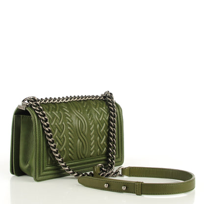 Chanel Lambskin Medium Celtic Boy Flap Green 3 of 9
