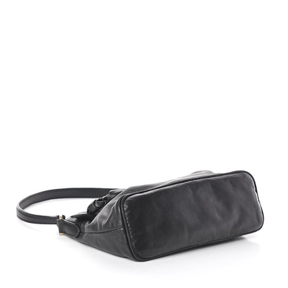 Prada Nappa Flower Shoulder Bag Black 4 of 9