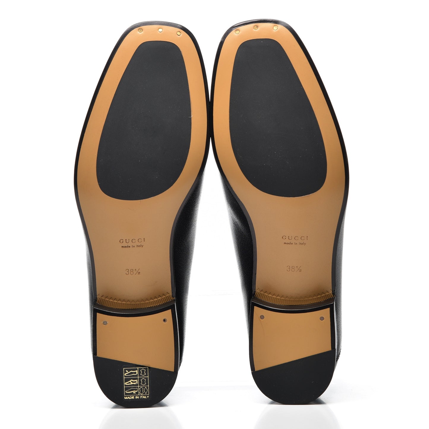 Goatskin Womens Horsebit Mid-Heel Loafers 38.5 Black