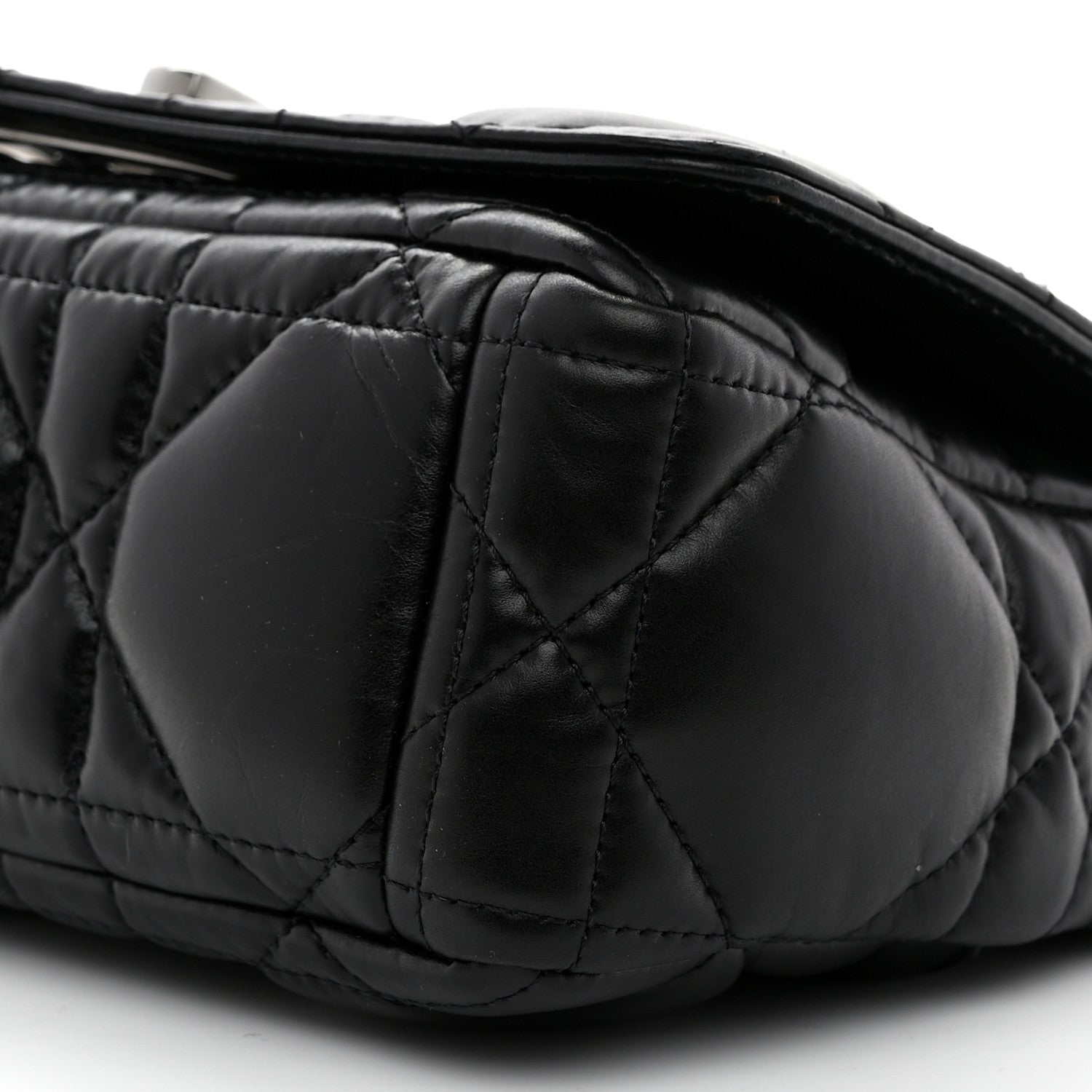 Christian Dior Calfskin Macrocannage Small Caro Bag Black 10 of 10