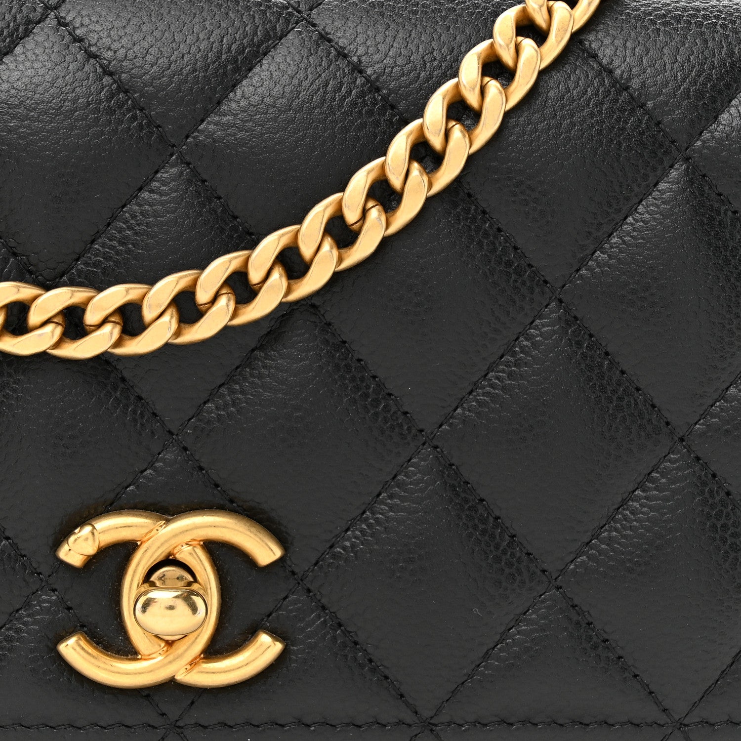Chanel Caviar Quilted Sweetheart Wallet On Chain WOC Black 9 of 12