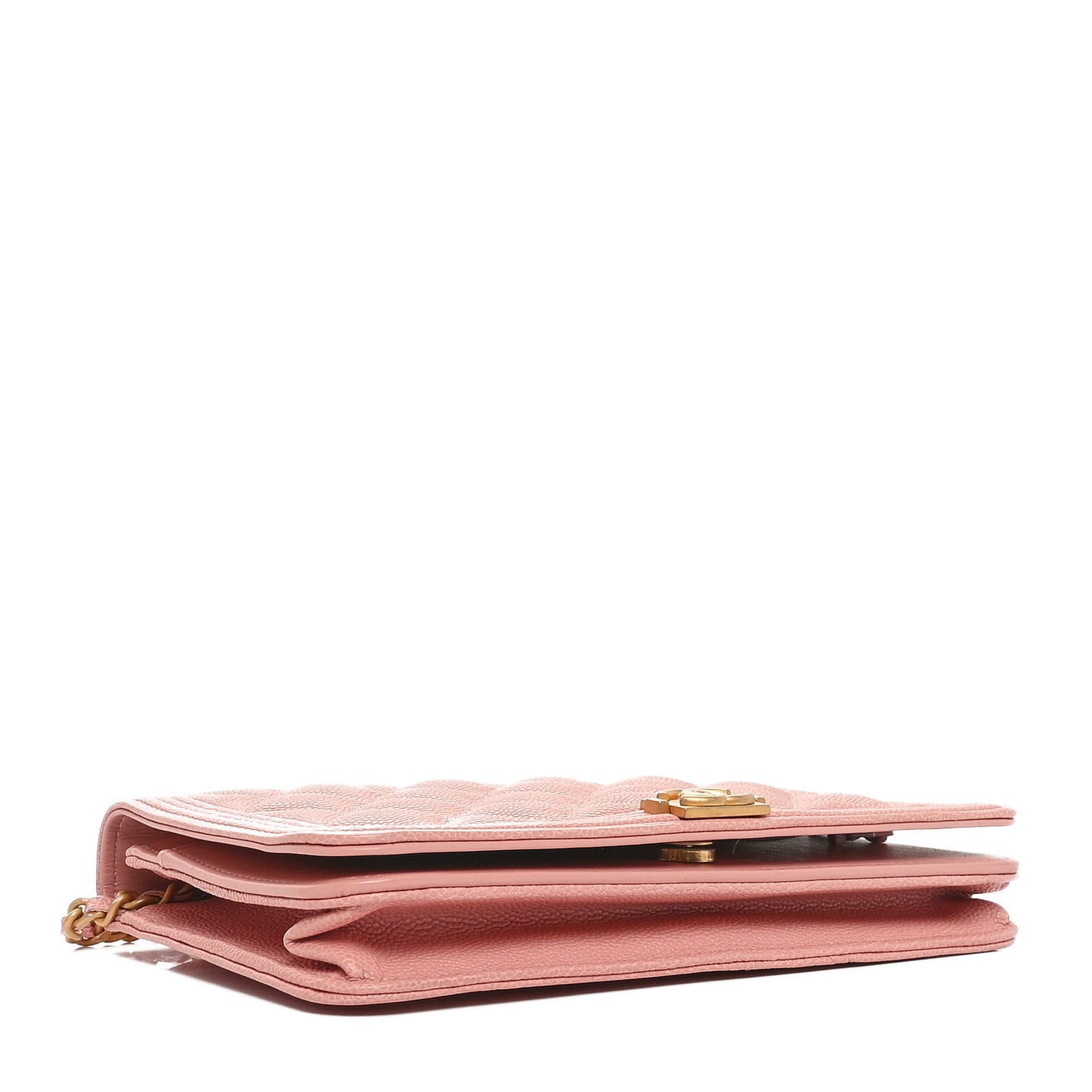 Caviar Quilted Boy Wallet On Chain WOC Pink