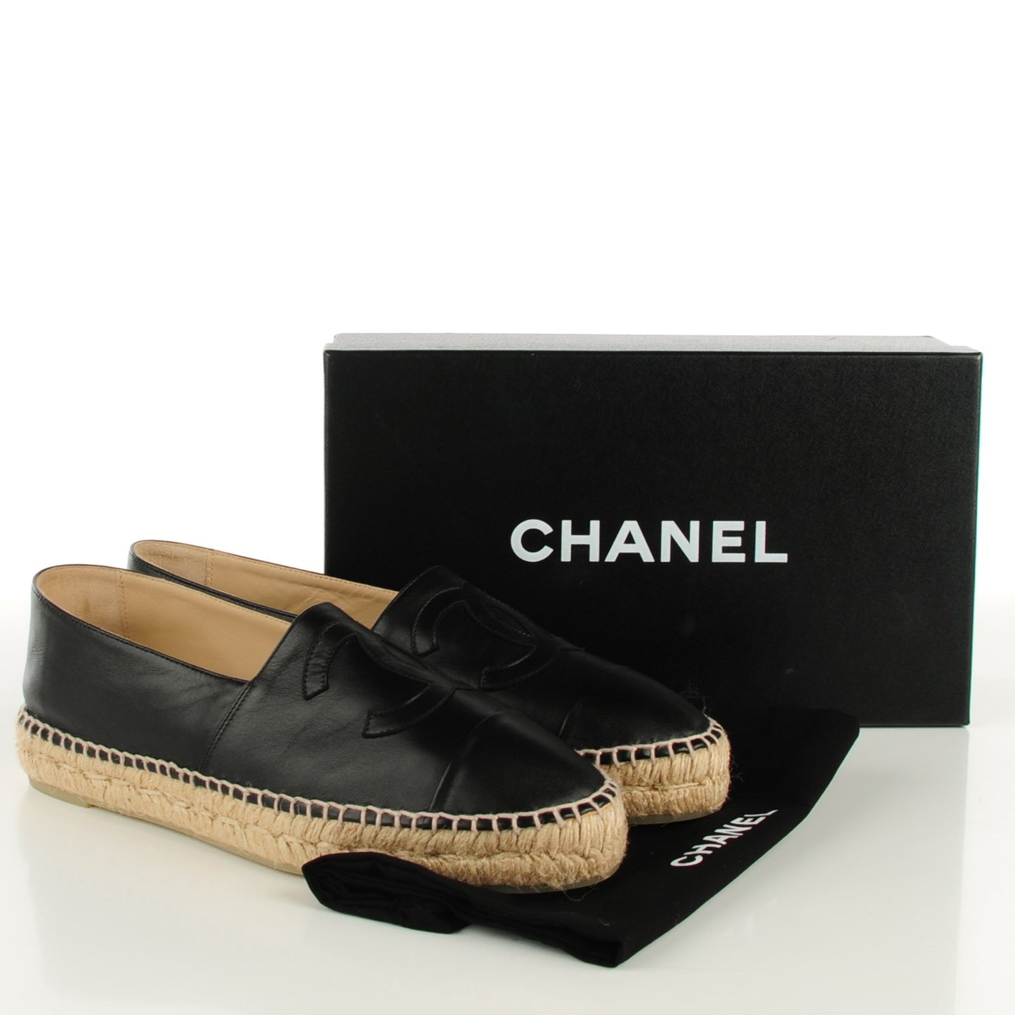 Lambskin CC Espadrilles 41 Black