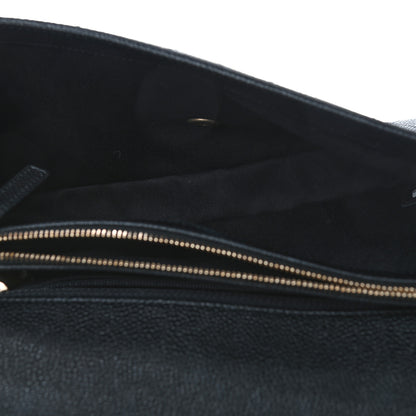 Chanel Grained Calfskin Stitched Flap Black 5 of 9