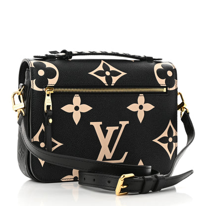 Louis Vuitton Empreinte Monogram Giant Crafty Pochette Metis Black Creme 3 of 9