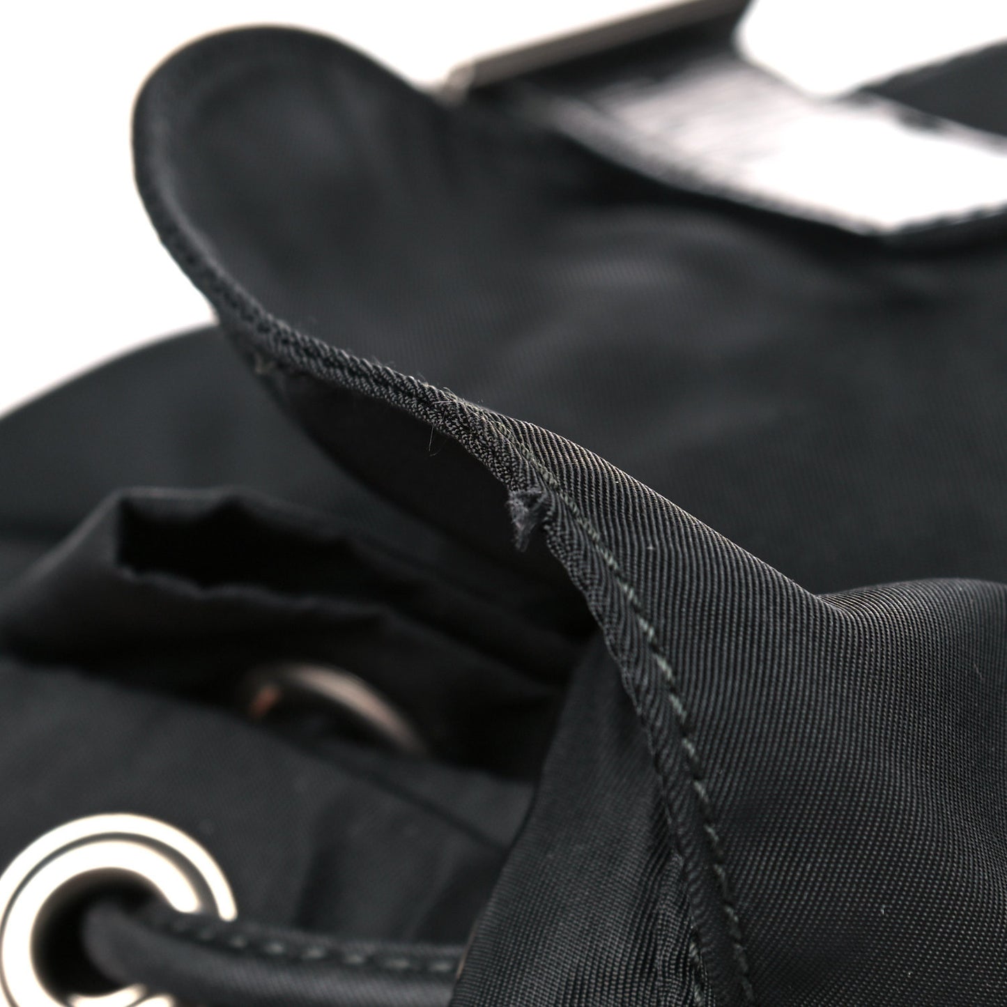 Nylon Vela Medium Cinch Backpack Black