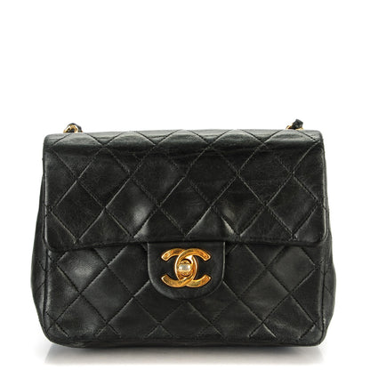 Chanel Lambskin Quilted Mini Square Flap Black 1 of 9