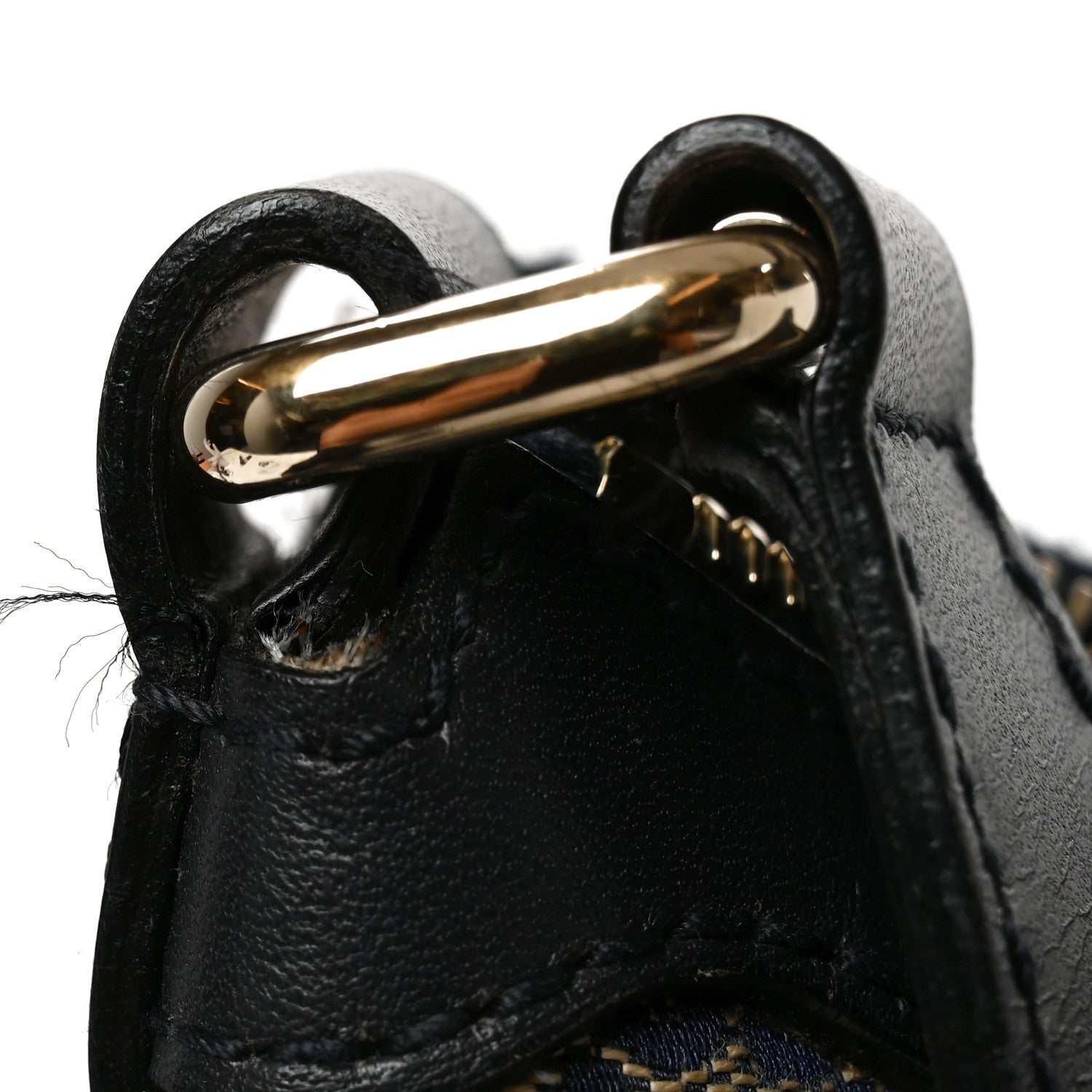 Gucci Monogram Vintage Web Medium Hobo Navy 11 of 11