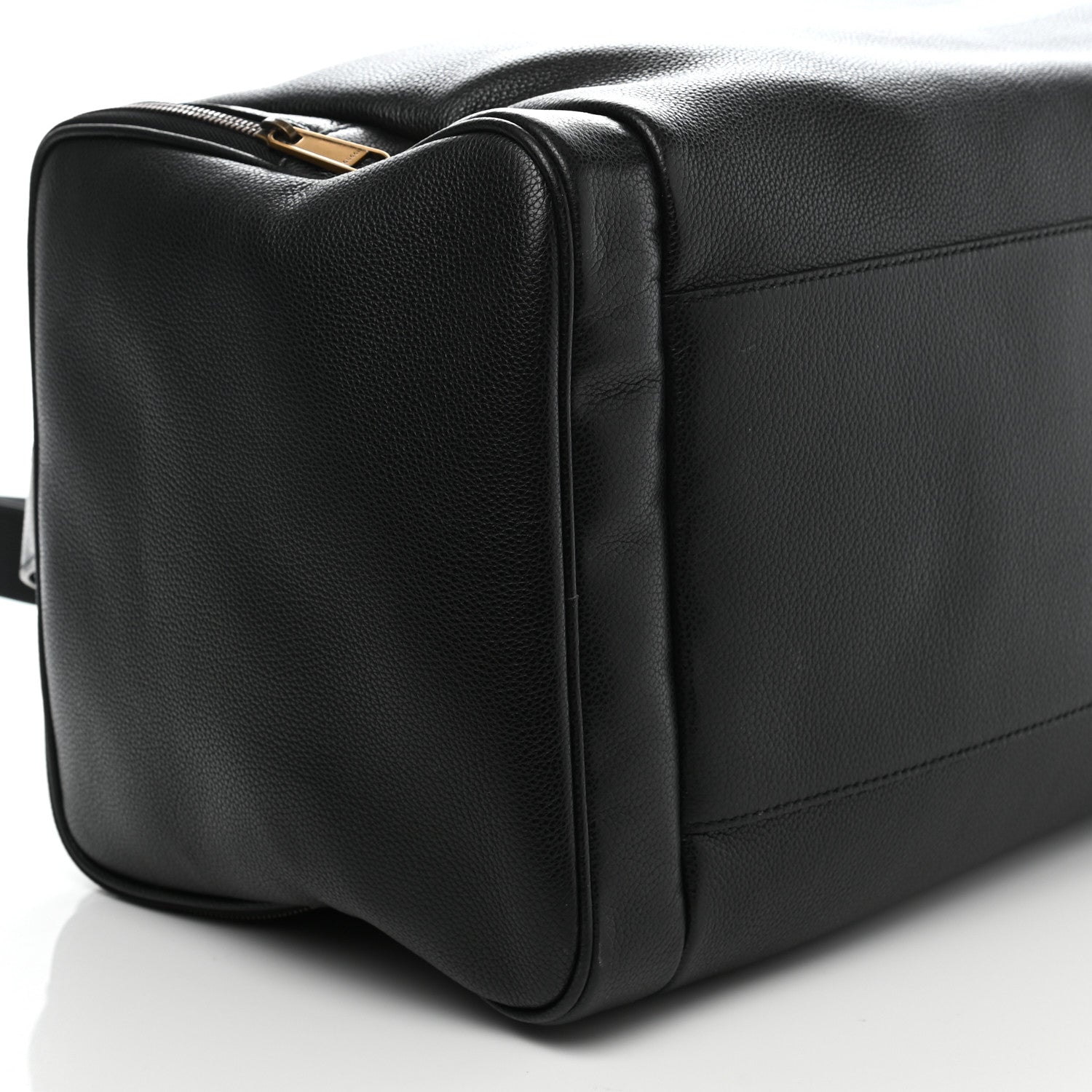 Gucci Grained Calfskin Logo Duffle Bag Black 7 of 16
