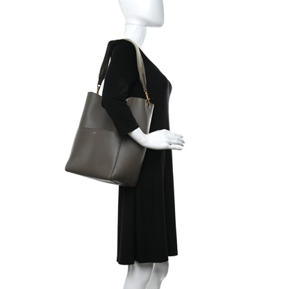 Celine Soft Grained Calfskin Sangle Bucket Bag Taupe 2 of 9