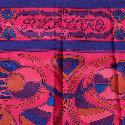 Hermes Silk Twill Giant Plume Folklore d'Henri d'Origny Scarf 140 5 of 7