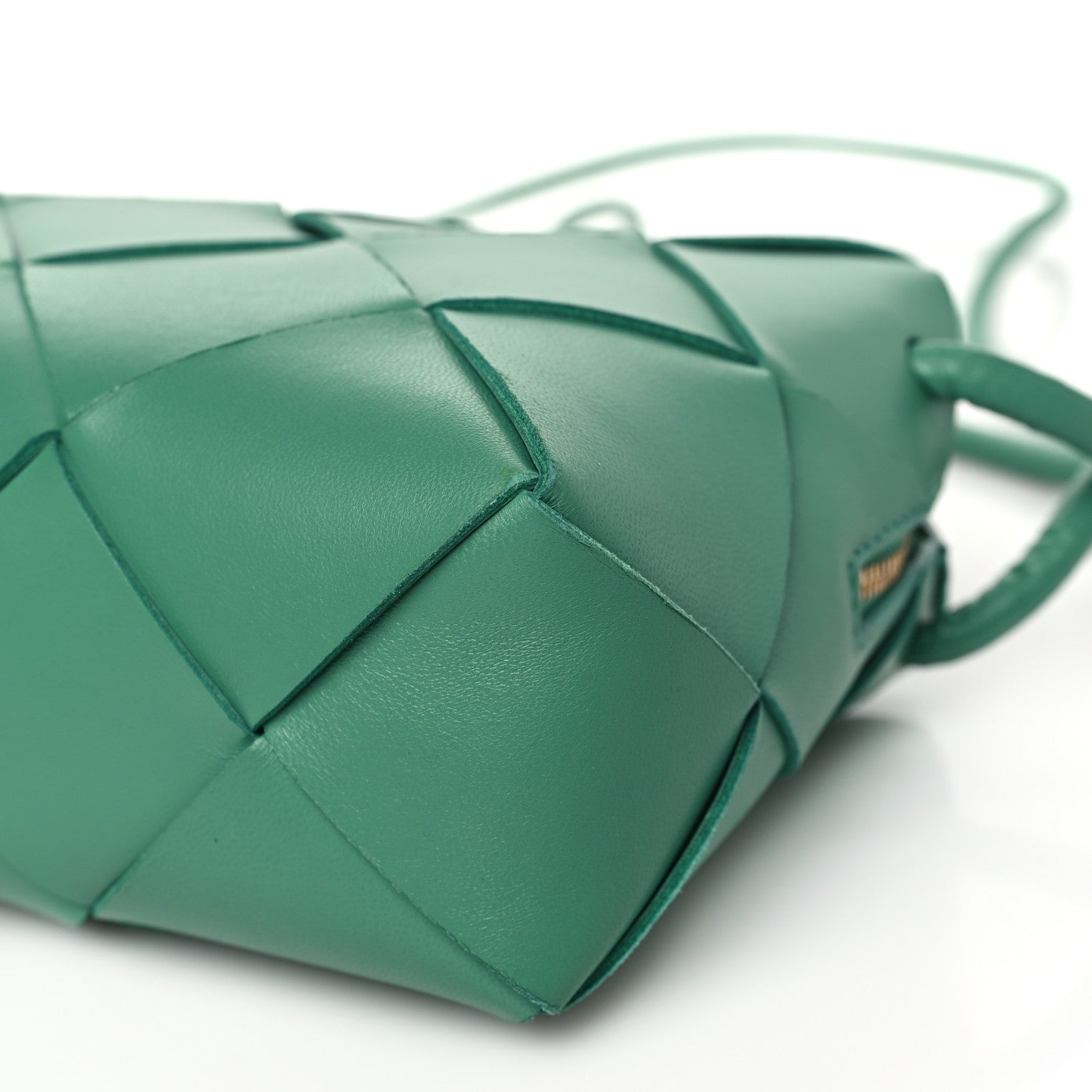 Bottega Veneta Lambskin Maxi Intreccio Small Cassette Camera Bag Mermaid 8 of 8
