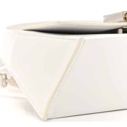 Salvatore Ferragamo Brushed Calfskin Mini Geometric Prisma Shoulder Bag Optic White 8 of 11