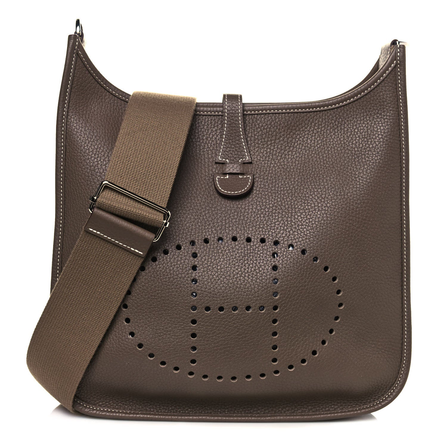 Hermes Taurillon Clemence Evelyne III PM Etoupe 1 of 12