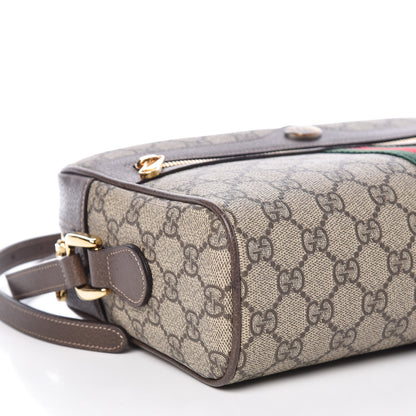 Gucci GG Supreme Monogram Web Small Ophidia Shoulder Bag Brown 8 of 9