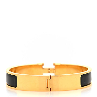 Hermes Enamel Narrow Clic Clac H Bracelet PM Black 3 of 5