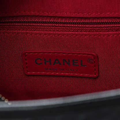 Chanel Aged Calfskin Quilted Small Gabrielle Hobo Black 6 of 9