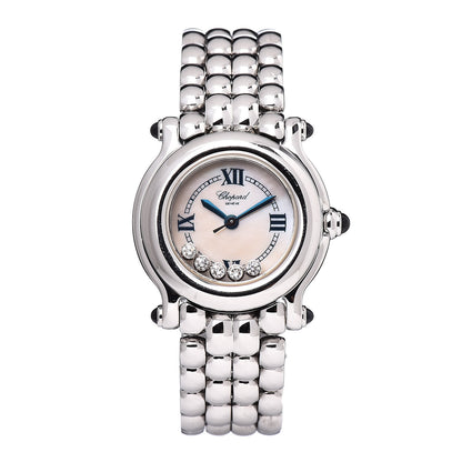 Chopard Stainless Steel 5 Diamond Mother of Pearl 26mm Happy Sport Quartz Watch 1 of 6