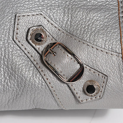 Balenciaga Pearlescent Goatskin Classic Palladium Hardware City Gris Gris Light 9 of 14