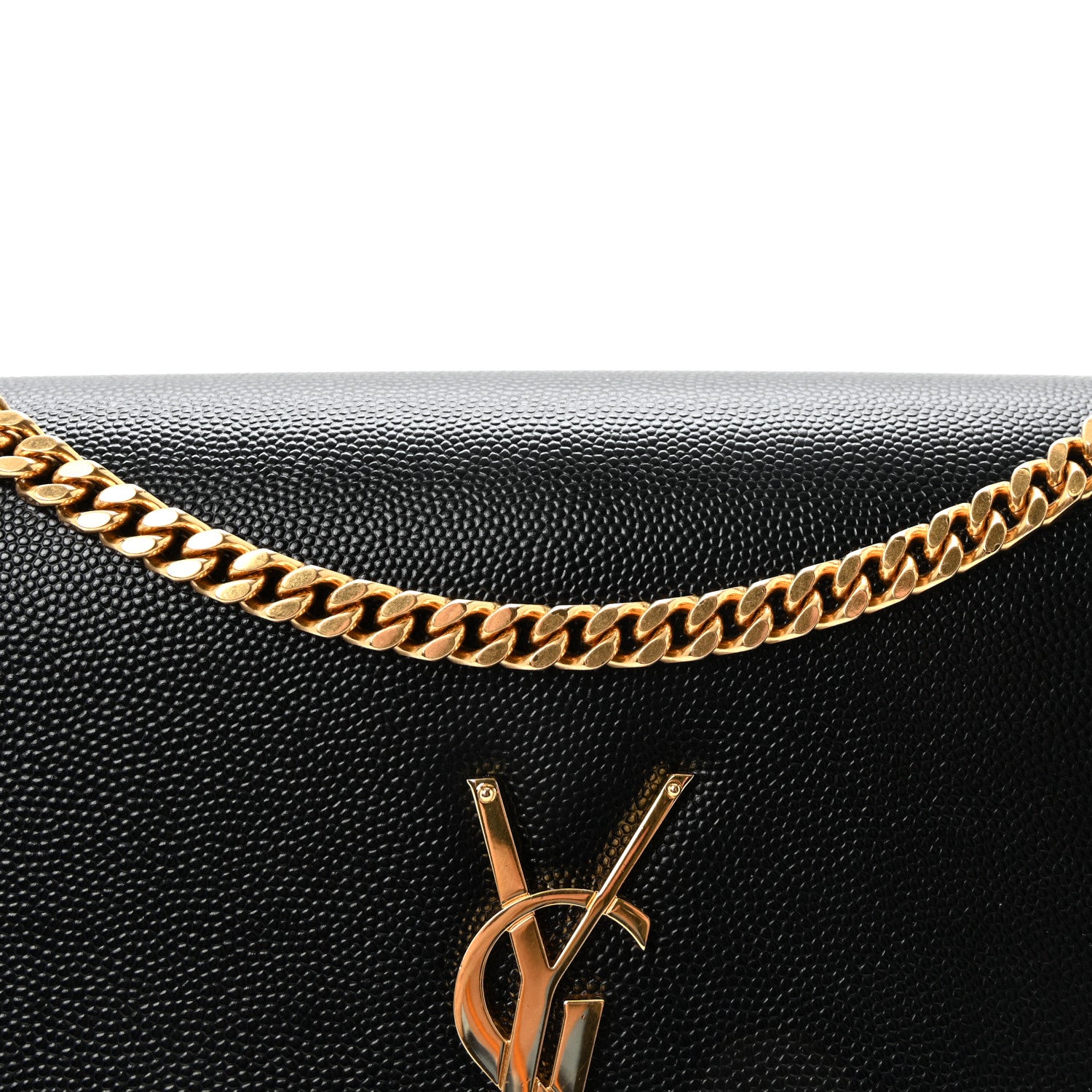 Saint Laurent Grain De Poudre Medium Classic Monogram Kate Satchel Black 7 of 9