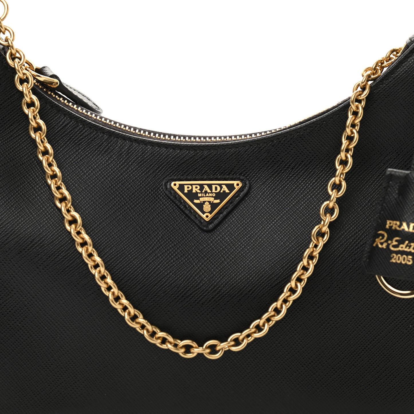 Saffiano Lux Re-Edition 2005 Shoulder Bag Black