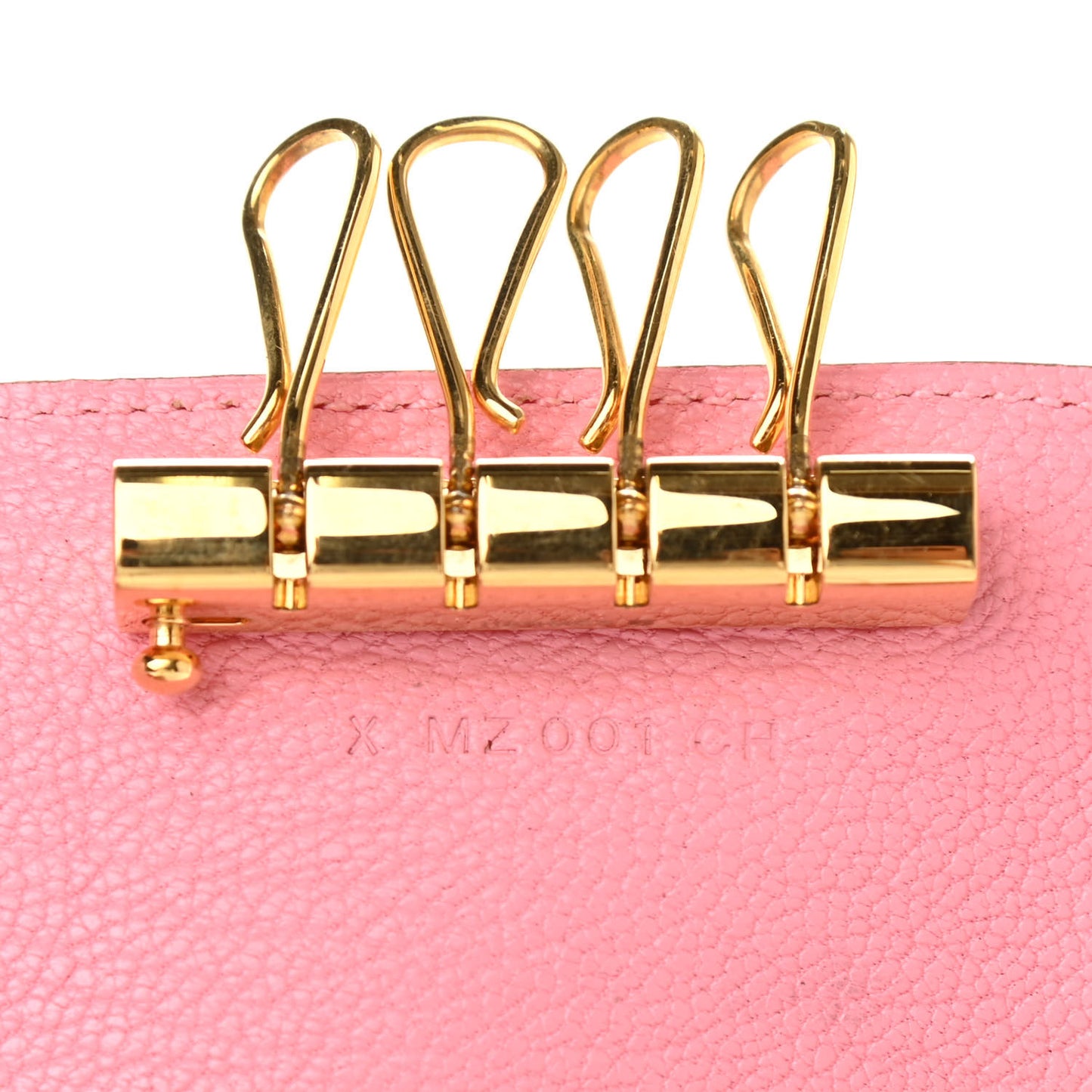 Chevre Mysore Bearn Multicles 4 Key Holder Rose Lipstick
