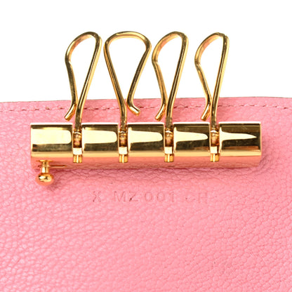 Hermes Chevre Mysore Bearn Multicles 4 Key Holder Rose Lipstick 7 of 9